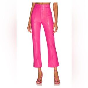 Bardot Polly faux leather pants in hot pink